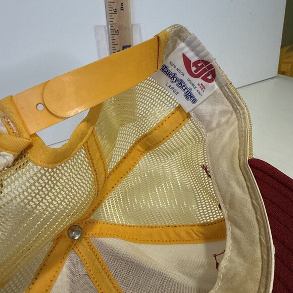 Vintage 80s Washington Redskins NFL Trucker Hat Adult Made In USA Lucky Stripe - Picture 15 of 16